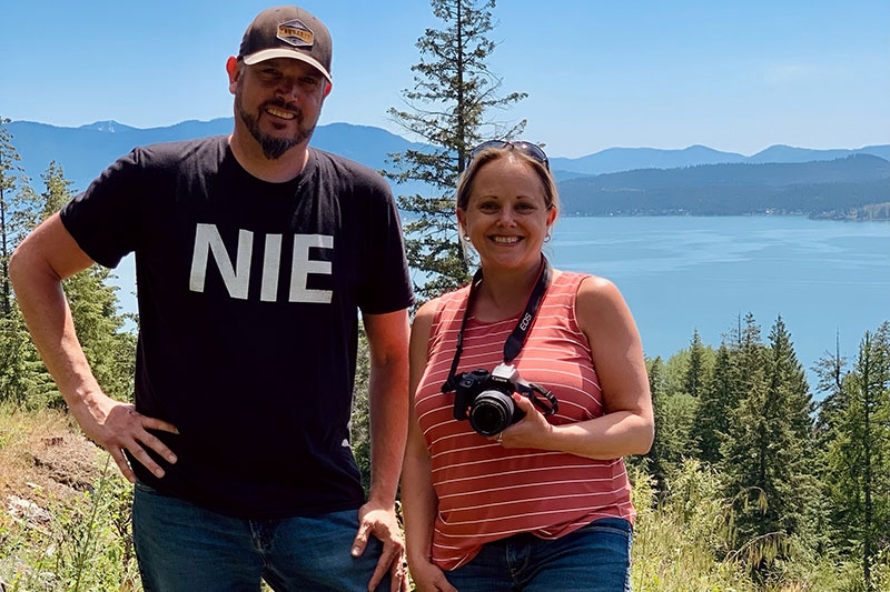 Ken & Jen on shoot Hope, Idaho Views